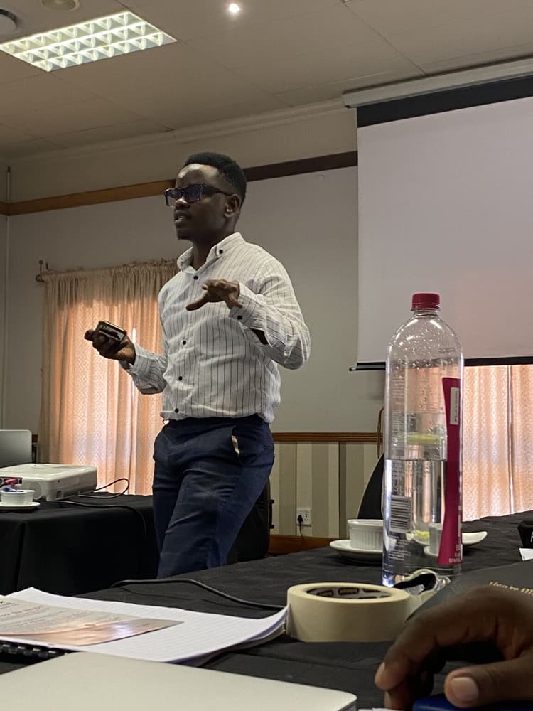 Nicolaus Novatus Mukasa facilitating a LIVE-Ex partner meeting
